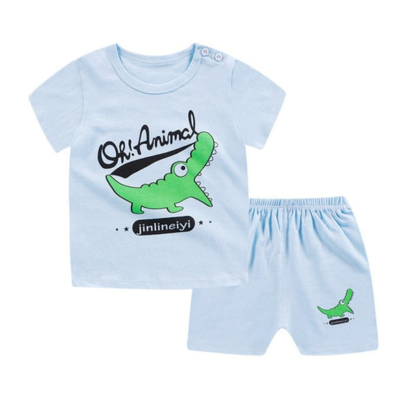 Unisex Baby Tshirt + Shorts Sets