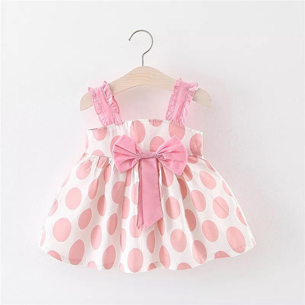 Bow Floral Print Baby Girl Dress 0-2 Years