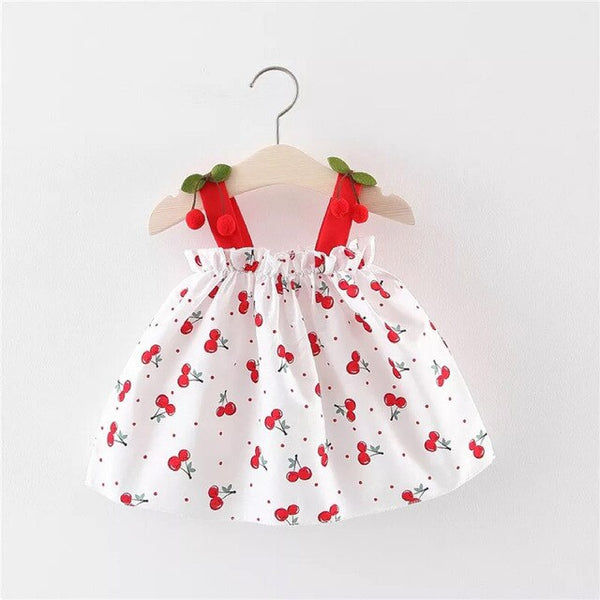 Bow Floral Print Baby Girl Dress 0-2 Years