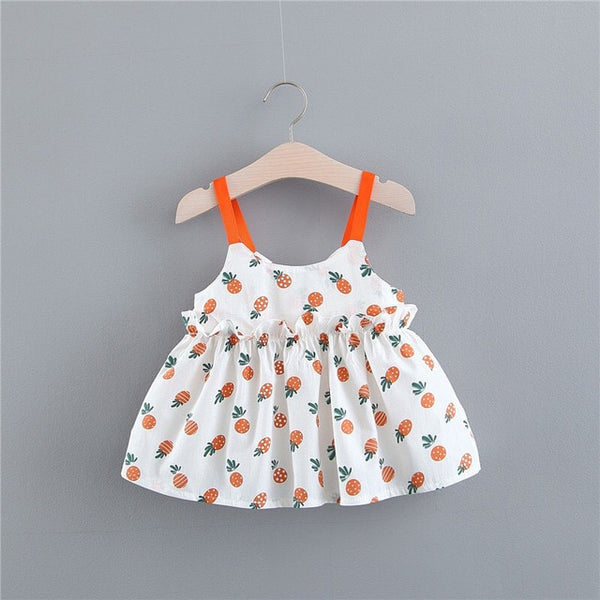 Bow Floral Print Baby Girl Dress 0-2 Years