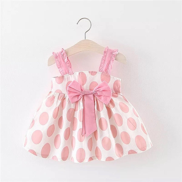 Bow Floral Print Baby Girl Dress 0-2 Years