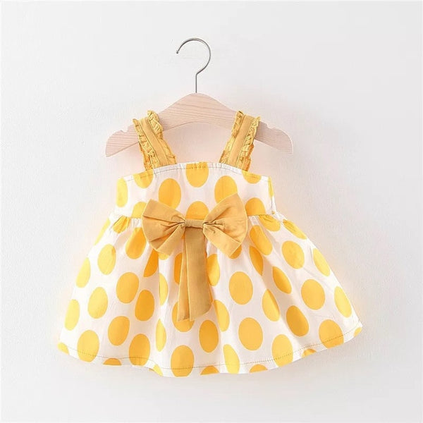 Bow Floral Print Baby Girl Dress 0-2 Years