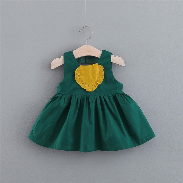 Bow Floral Print Baby Girl Dress 0-2 Years
