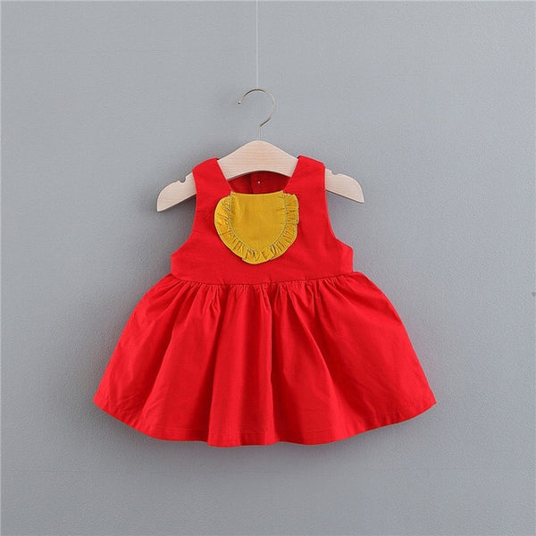 Bow Floral Print Baby Girl Dress 0-2 Years