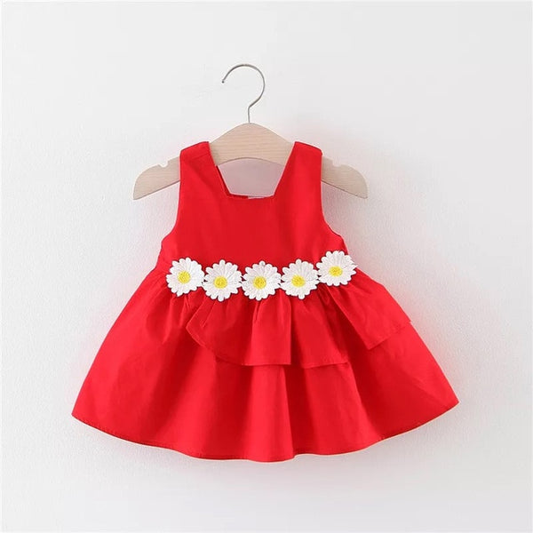 Bow Floral Print Baby Girl Dress 0-2 Years