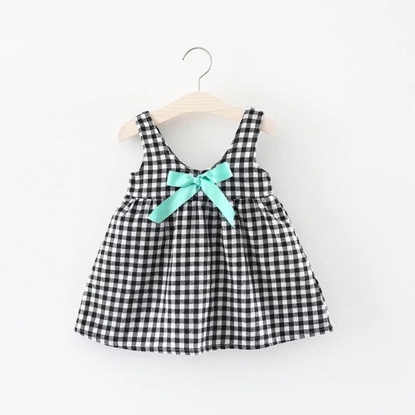 Floral Cherry Bow Print Baby Girl Dress 0-2 Years