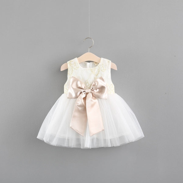 Striped Embroidery Baby Girls Dress 0-2 Years