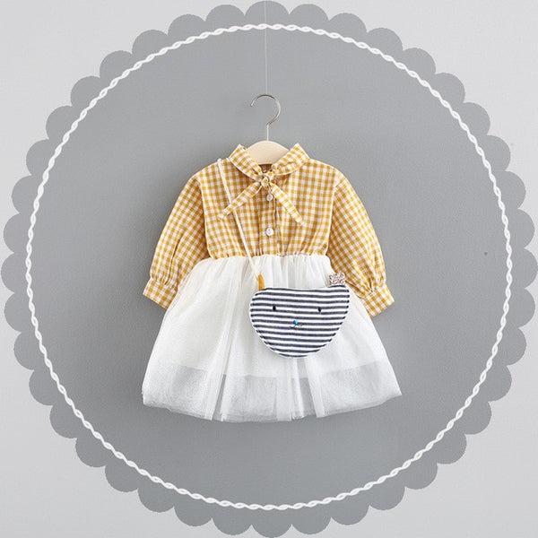 Striped Embroidery Baby Girls Dress 0-2 Years