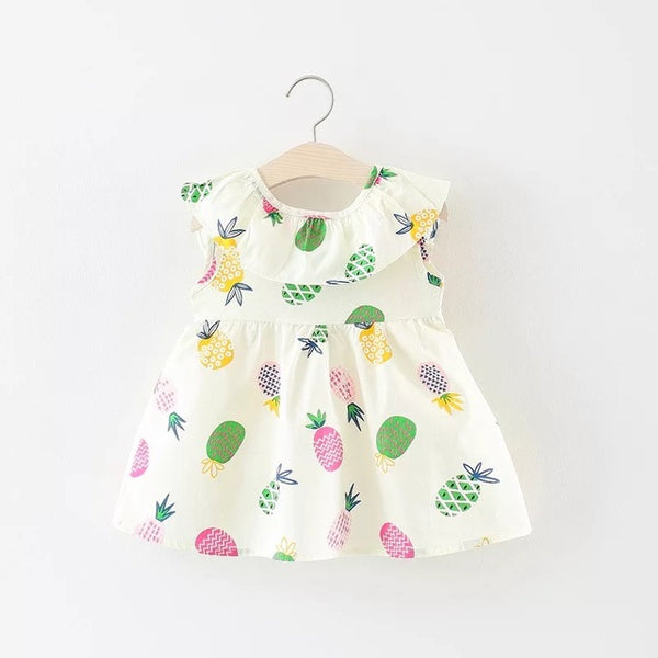 Pineapple Print Baby Girls Dress 0-2 Years