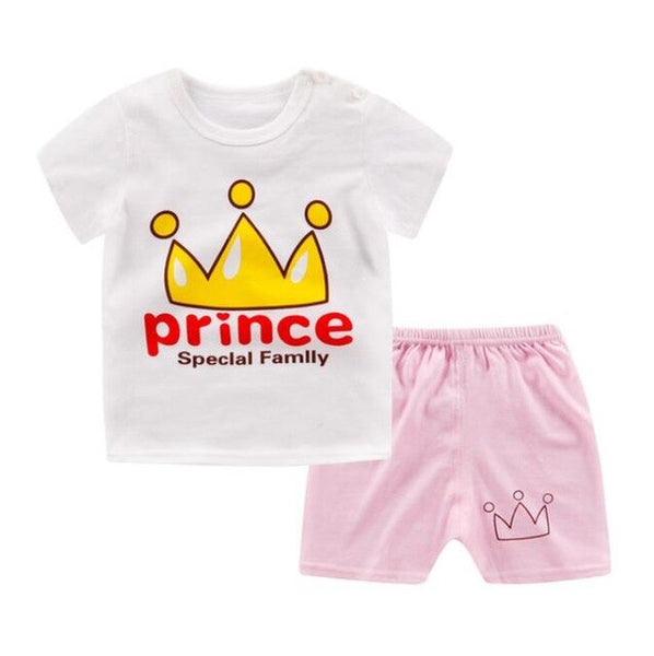 Unisex Baby Tshirt + Shorts Sets