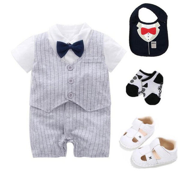 Baby Boys Tuxedo Suit Set 0-18M