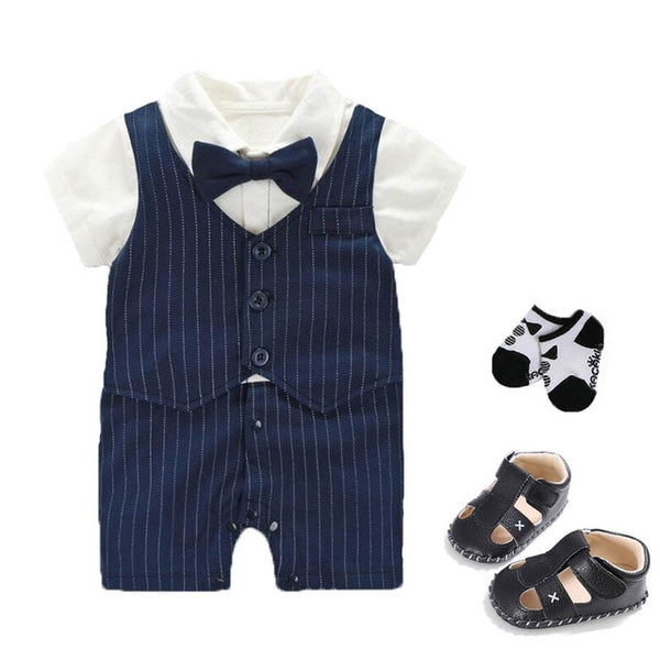 Baby Boys Tuxedo Suit Set 0-18M