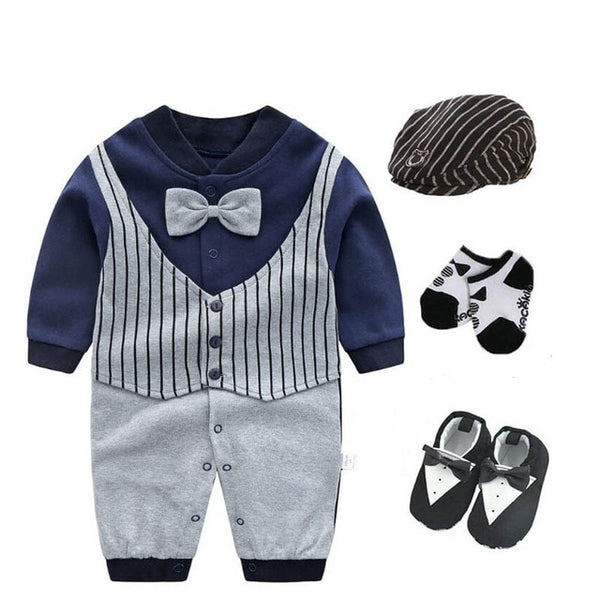Baby Boys Tuxedo Suit Set 0-18M
