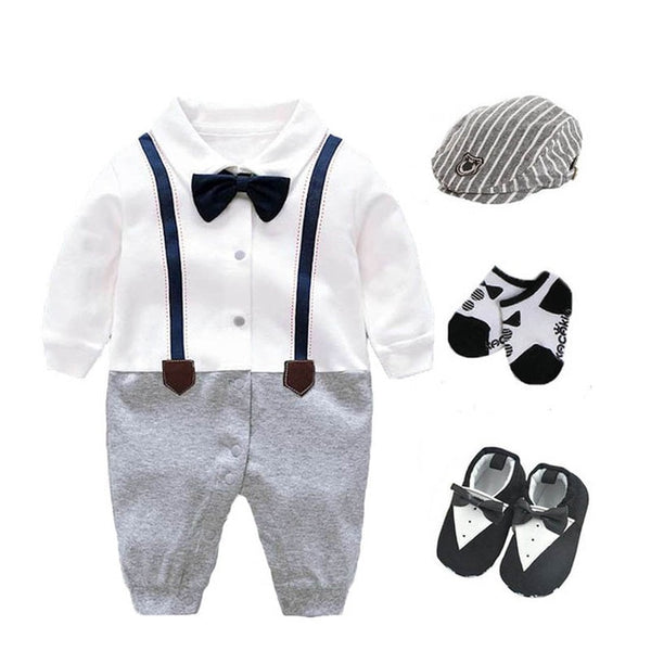 Baby Boys Tuxedo Suit Set 0-18M