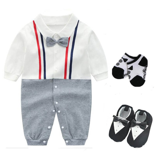 Baby Boys Tuxedo Suit Set 0-18M
