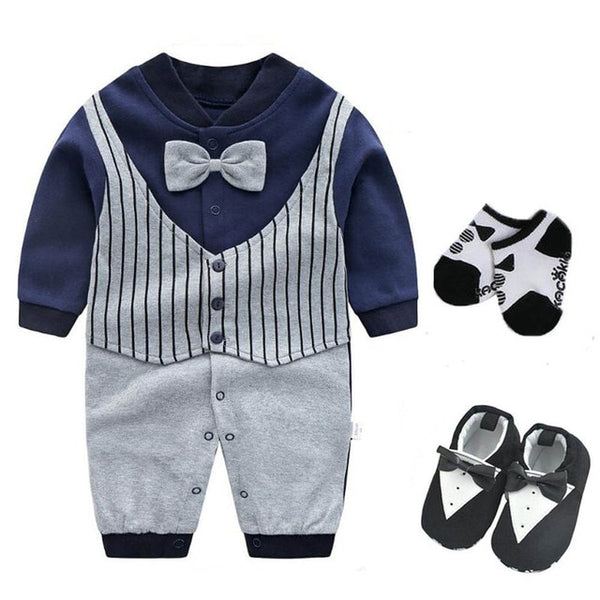 Baby Boys Tuxedo Suit Set 0-18M