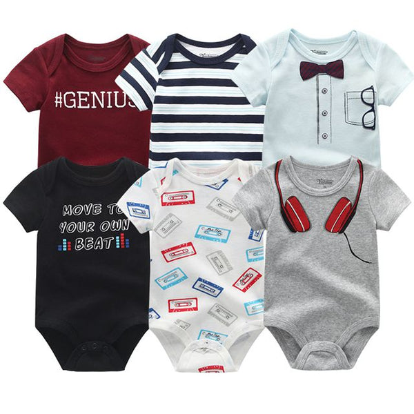 6pcs Baby Bodysuit 0-12M