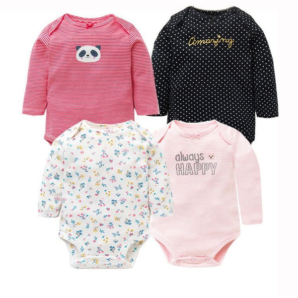 4pcs Baby Bodysuit 0-24M