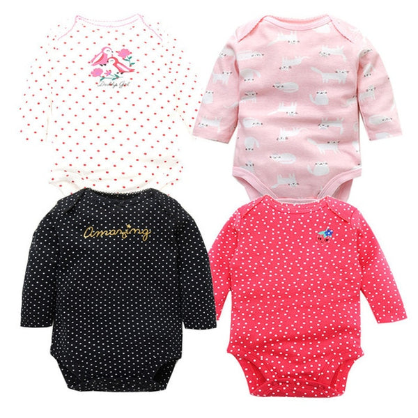 4pcs Baby Bodysuit 0-24M