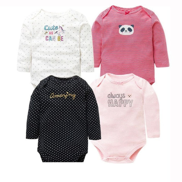 4pcs Baby Bodysuit 0-24M
