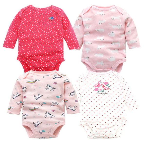 4pcs Baby Bodysuit 0-24M