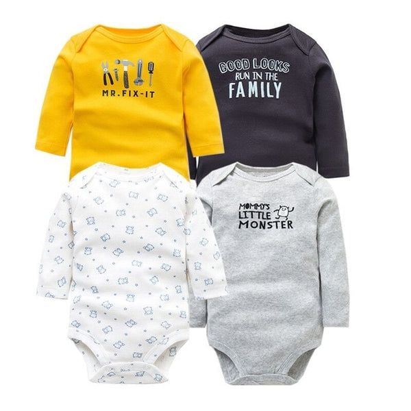 4pcs Baby Bodysuit 0-24M