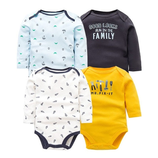 4pcs Baby Bodysuit 0-24M