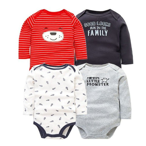 4pcs Baby Bodysuit 0-24M
