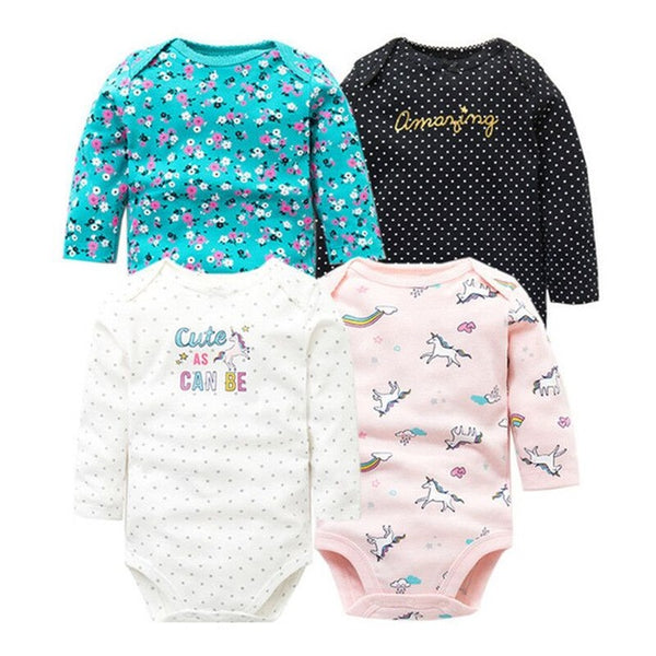 4pcs Baby Bodysuit 0-24M