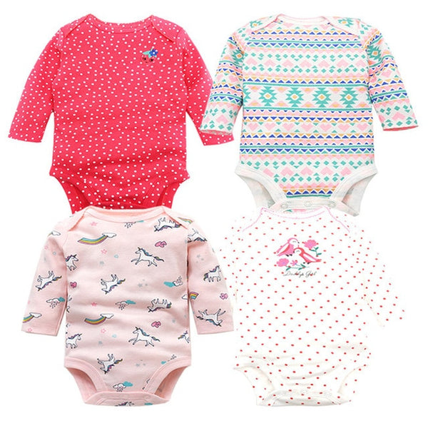 4pcs Baby Bodysuit 0-24M