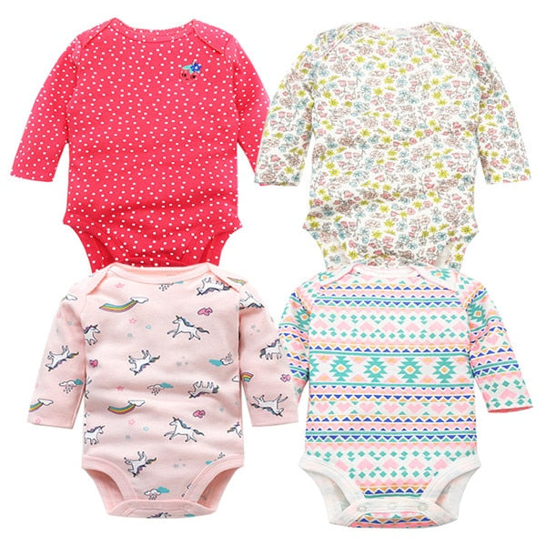 4pcs Baby Bodysuit 0-24M