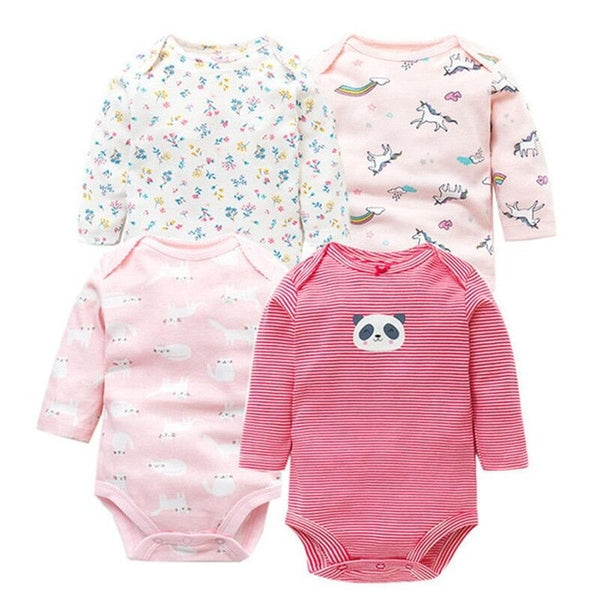 4pcs Baby Bodysuit 0-24M
