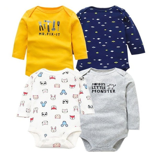 4pcs Baby Bodysuit 0-24M