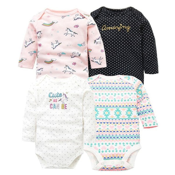 4pcs Baby Bodysuit 0-24M
