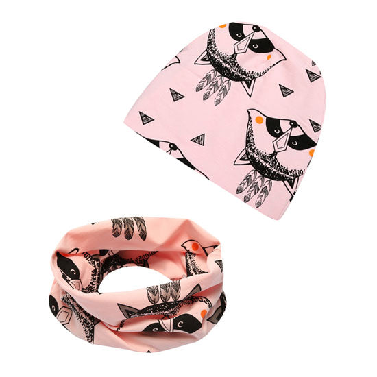 2pcs Baby Hat + Scarf 0-3 Years