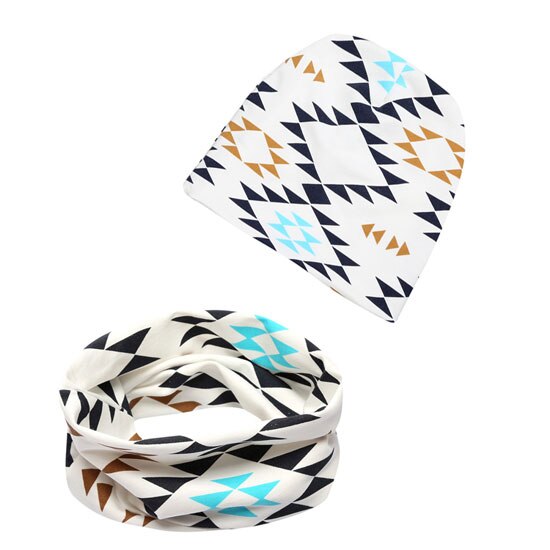 2pcs Baby Hat + Scarf 0-3 Years