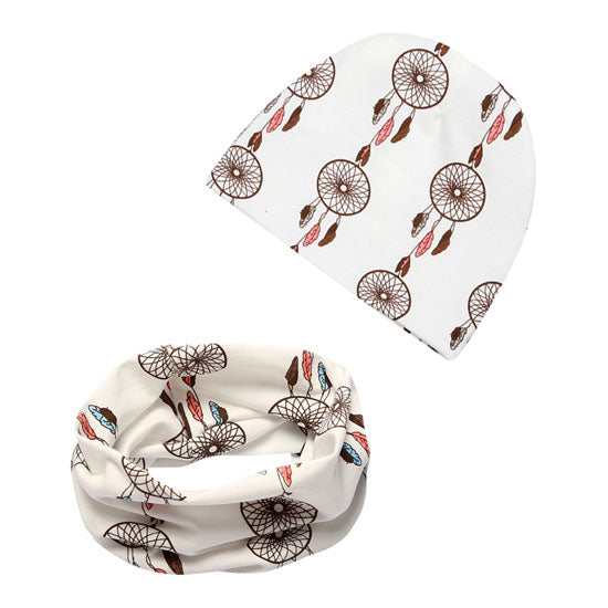2pcs Baby Hat + Scarf 0-3 Years