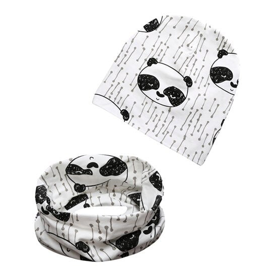 2pcs Baby Hat + Scarf 0-3 Years