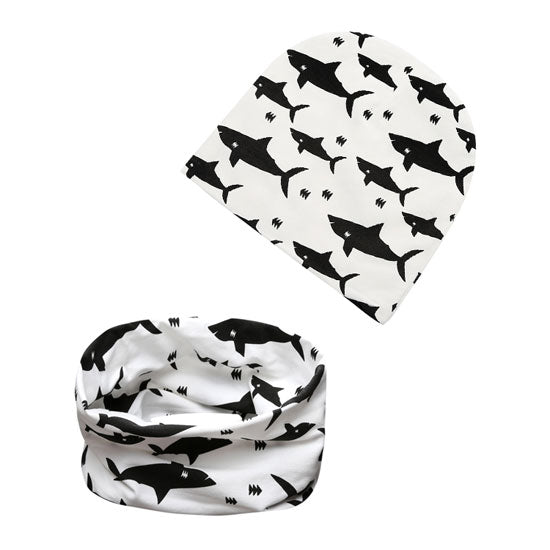 2pcs Baby Hat + Scarf 0-3 Years
