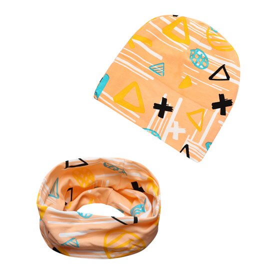 2pcs Baby Hat + Scarf 0-3 Years
