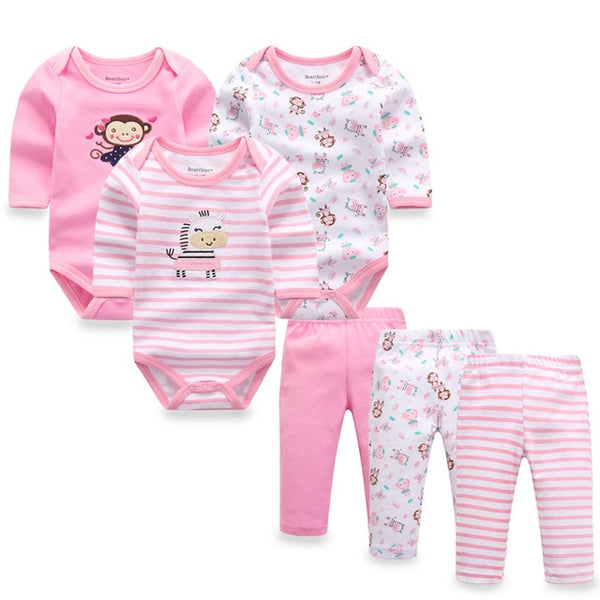 6pcs Baby Clothing Set 0-9M
