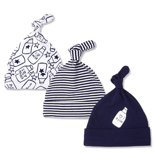 3pcs Baby Hats 0-6M
