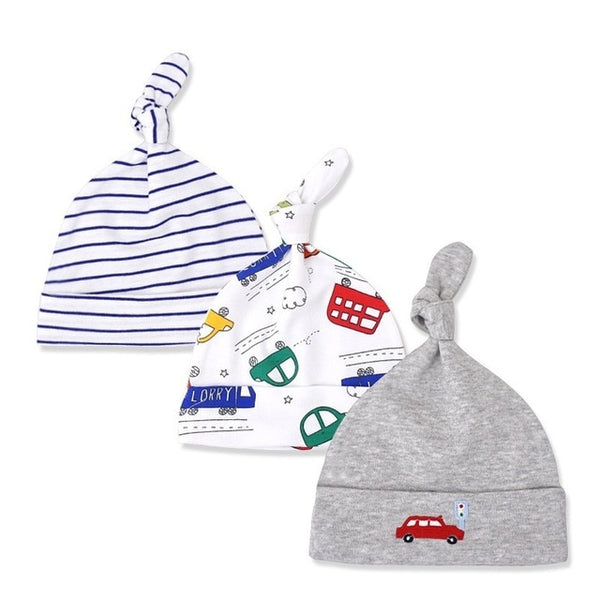 3pcs Baby Hats 0-6M
