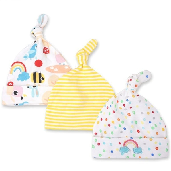 3pcs Baby Hats 0-6M