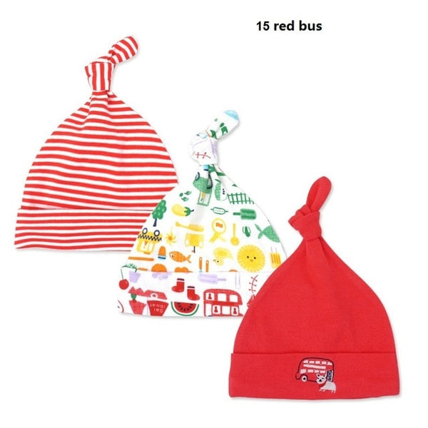 3pcs Baby Hats 0-6M