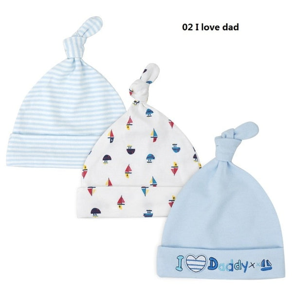 3pcs Baby Hats 0-6M
