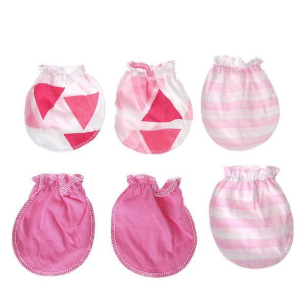 3 Pairs Baby Anti Scratching Gloves