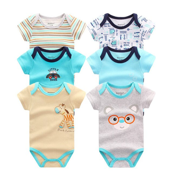 6pcs Baby Bodysuit 3-9M