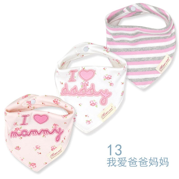 3pcs/lot Baby Bibs Bandana