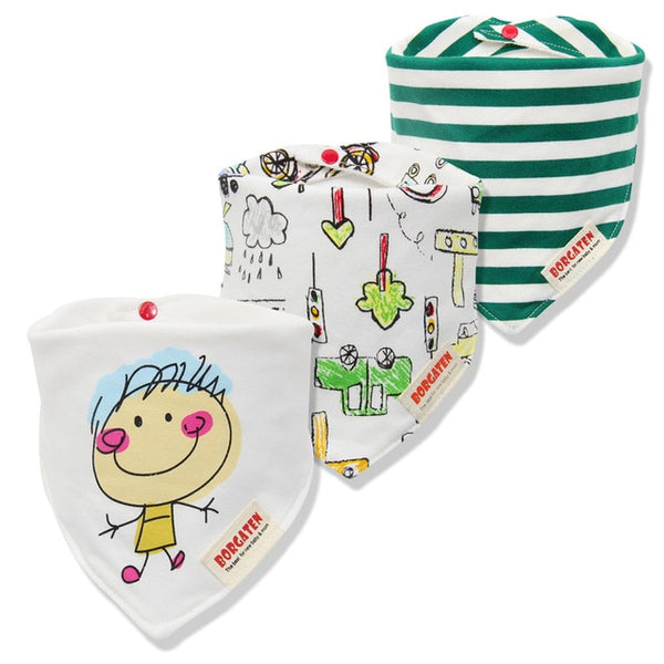 3pcs/lot Baby Bibs Bandana